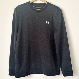Under Armour Dark Gray Men's‎ L Loose Fleece Lined Pull Over Sweatshirt Sweater